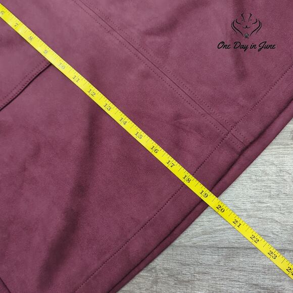 Loft Suede Like Mini Skirt Size 16 - Picture 4 of 5
